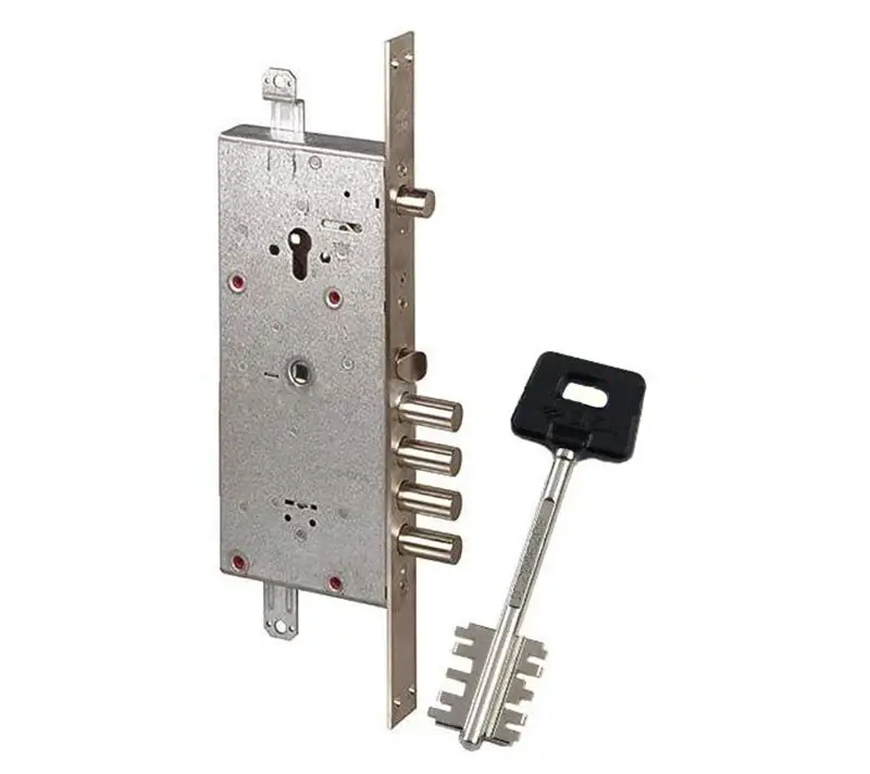 Дверной двухсистемный врезной замок Cisa 57.985 со шторкой