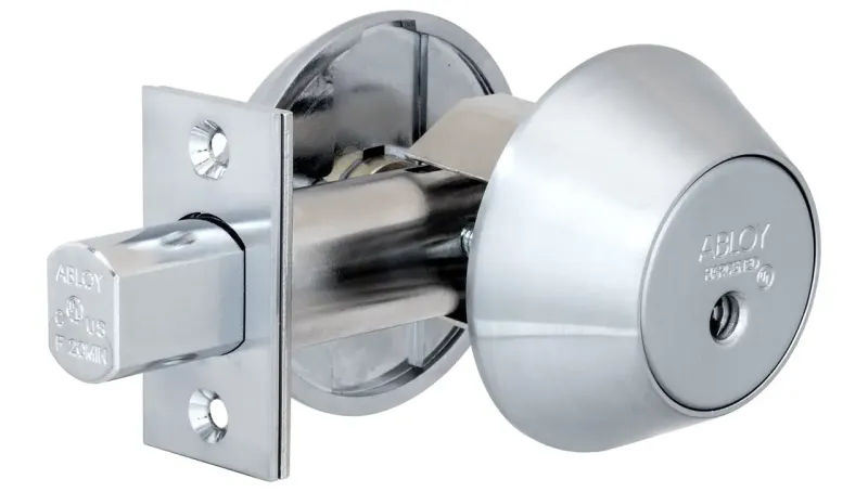 Дверний додатковий замок врізний ABLOY 1-WAY DEAD BOLT ME153 PROTEC2 хром полірований 
