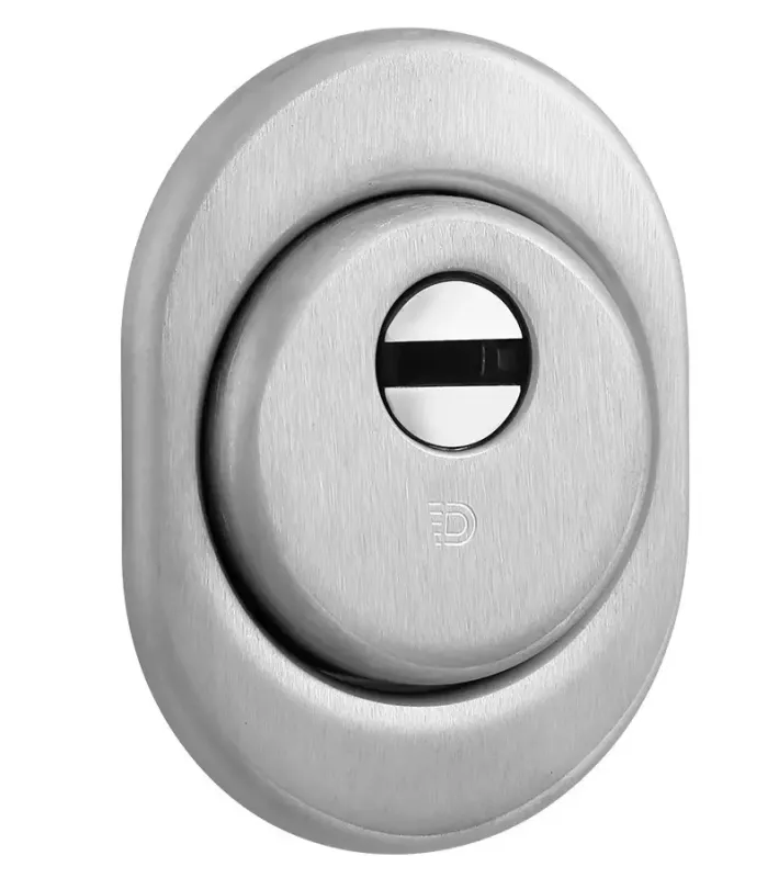 Броненакладка DISEC SFERIK BD16/4 DIN OVAL 25 мм нержавіюча сталь матова (Італія)