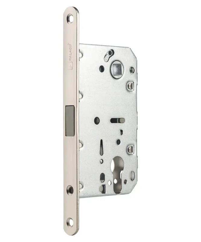 Дверной межкомнатный магнитный замок под цилиндр PALADII 410С магнитный SN сатен  