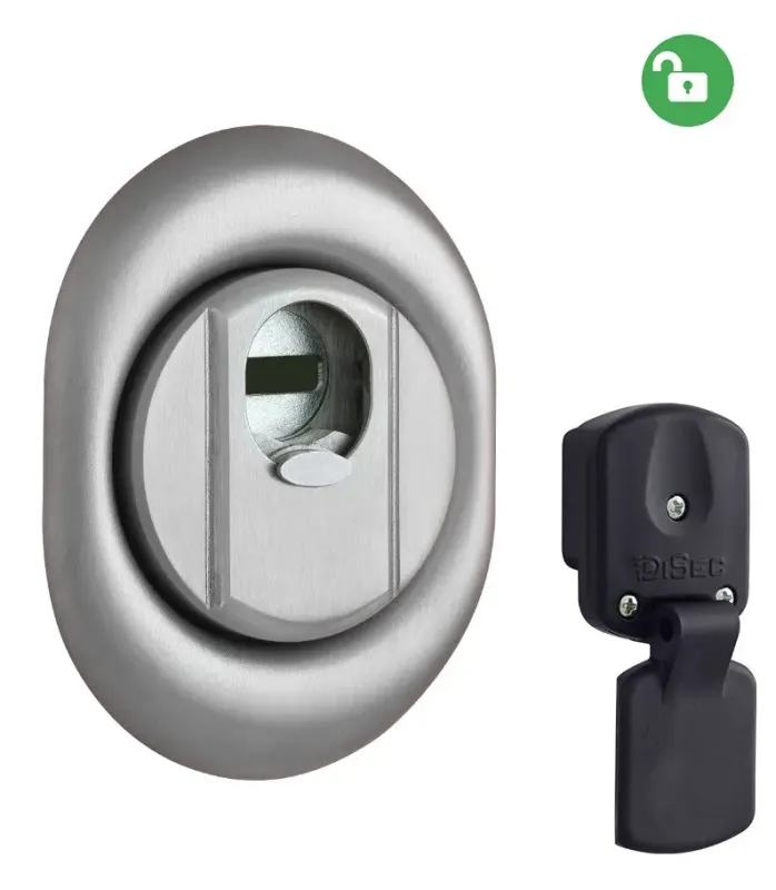 Броненакладка DISEC MAGNETIC 4G 4G2MB DIN OVAL 25 мм нержавіюча сталь матова (Італія)