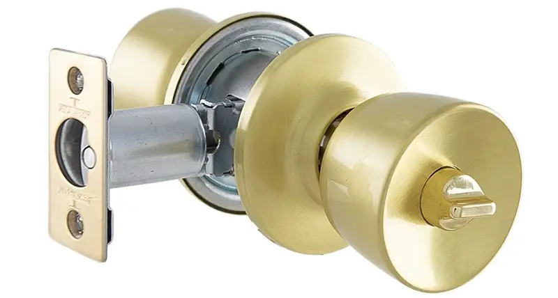 Дверной межкомнатный замок TESA KNOBSET 3500U0 3KEY с ручками TULIP латунь матовая 