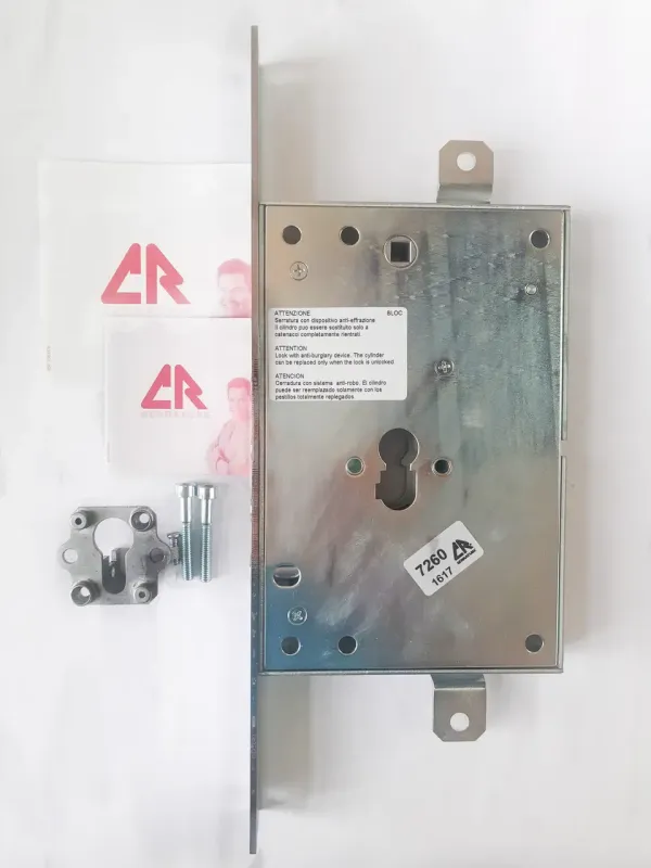 Дверний додатковий замок врізний CR Serrature 7001 PE BLOCK-01 