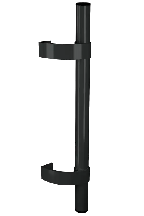 Дверна ручка офісна ручка пряма 0,5 м Astex Р-2 універсальна, чорний (RАЛ 9005) (Україна)