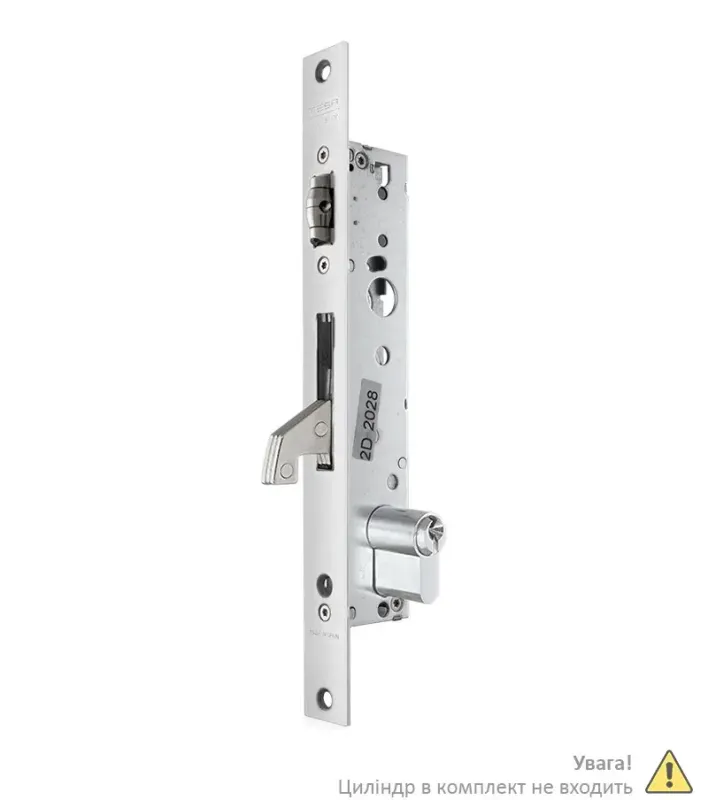 Дверний вузькопрофільний врізний замок TESA DIN 4246BE UNIV BS25 мм SS 22 мм  