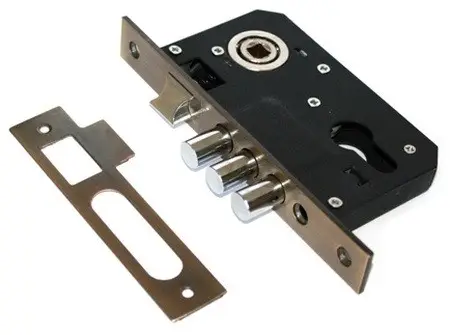 Дверний міжкімнатний замок під циліндр APECS 1000-AB бронза 