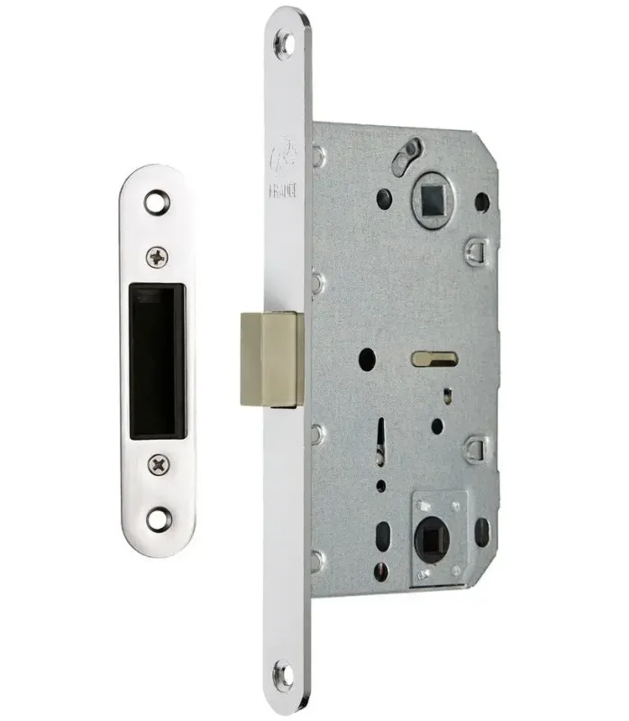 Дверний міжкімнатний магнітний замок Gavroche GR 96М-WC з відповідною планкою хром 