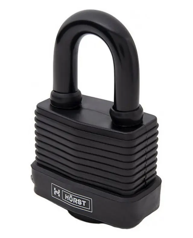 Навісний замок відкритого типу HORST HR-WLS-50E ламінована сталь 